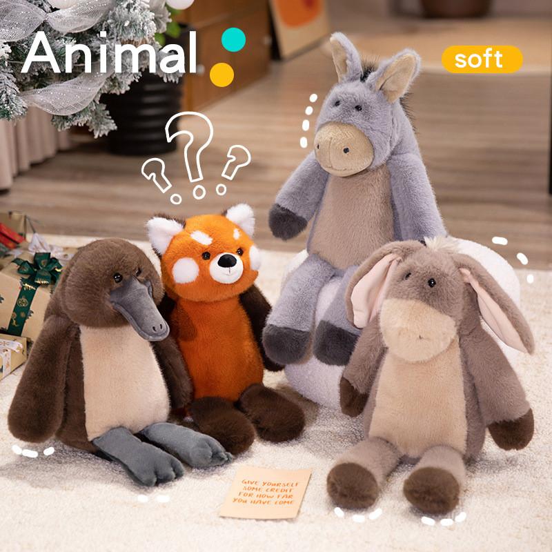 Platypus Raccoon Donkey Plush Toy Cute Animal Cartoon Dolls Kids Gifts Birthday