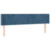 VidaXL Tête de lit avec oreilles Bleu foncé 203x16x78-88 cm Velours3118558