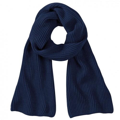 Lenço de inverno feminino/feminino Beechfield Metro tricotado One Size francês-cor azul
