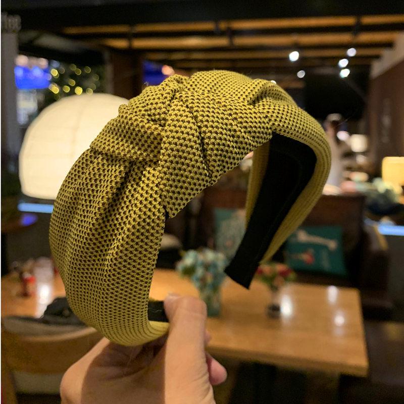 High-End Fabric Knotted Headband Wide Edge Non-Slip Hairband Fashion Women's Hair Accessories