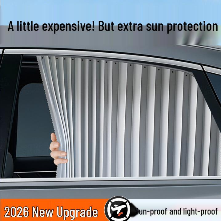 Magnetic Car Privacy Sunshade Curtain for Sedan - Front & Rear Side Windows