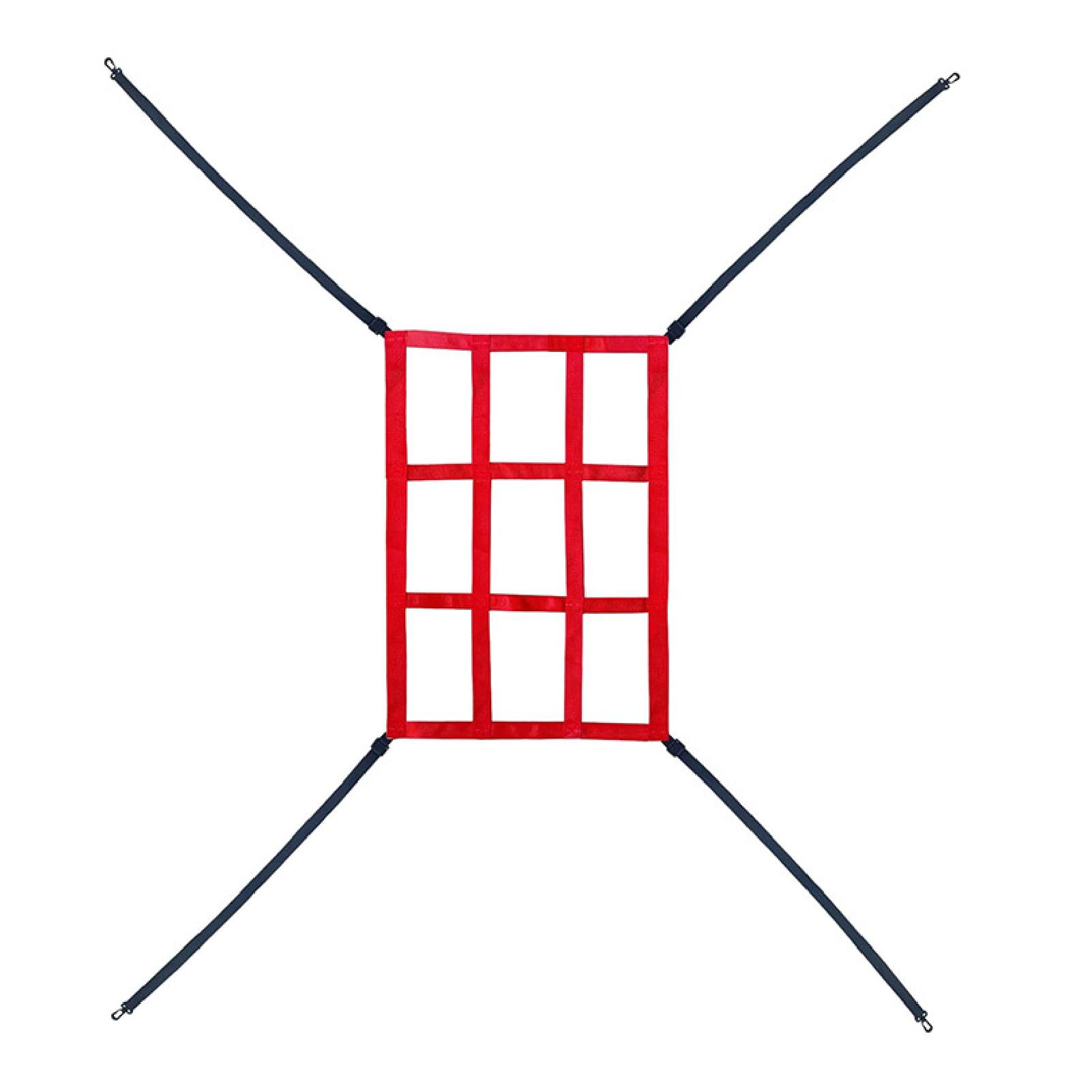 

CAWKAY Регулируемая сетка-мишень для зоны страйка для тренировок в бейсболе, питчинге, отбивании, бросании, ударах и софтболе (Красный, 9 грит)