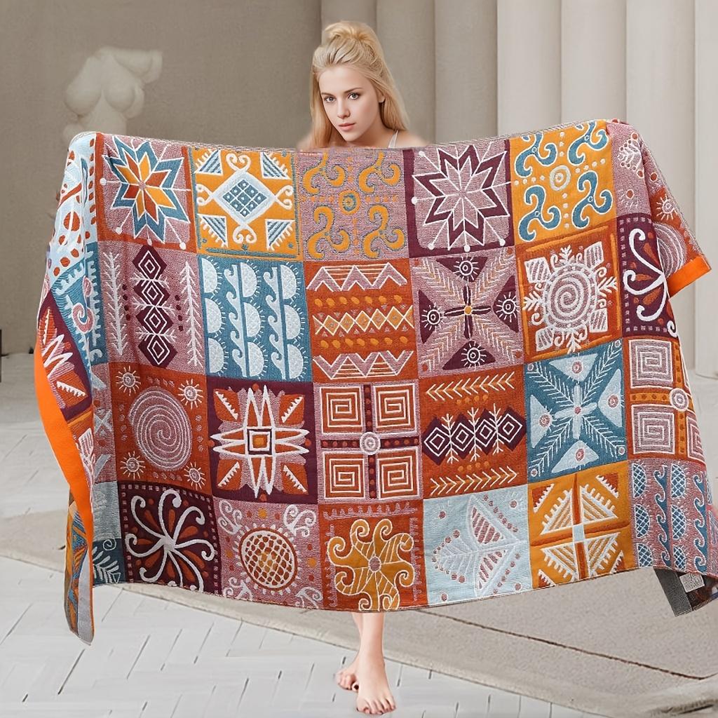 

Bath Towel Luxury Cotton Gauze Super Soft Fabric Contemporary Style Oblong Shape Multipurpose Beach Towel Shawl Machine Washable 80x160cm