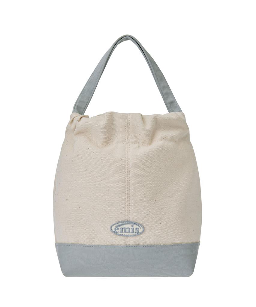 Emis Canvas Tote Bucket Bag-Blue