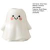 Ghost Shape Vase with Smile Face Pattern Ceramic Flower Planter Pot Nursery Room Bedroom Home White Decor