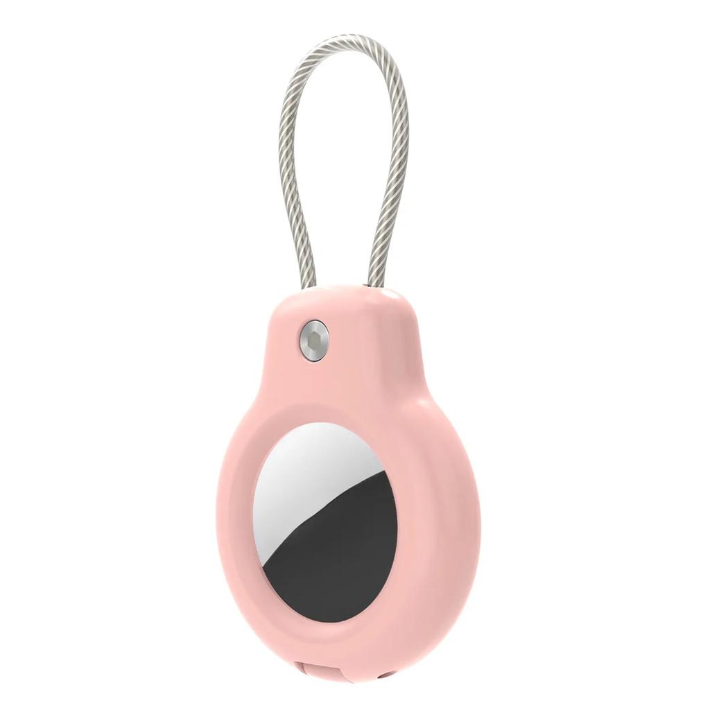 New Compatible with Apple AirTag Secure Holder with Cable Air Tag Lock Case Keychain Key Ring Key Chain Luggage tag for Keys