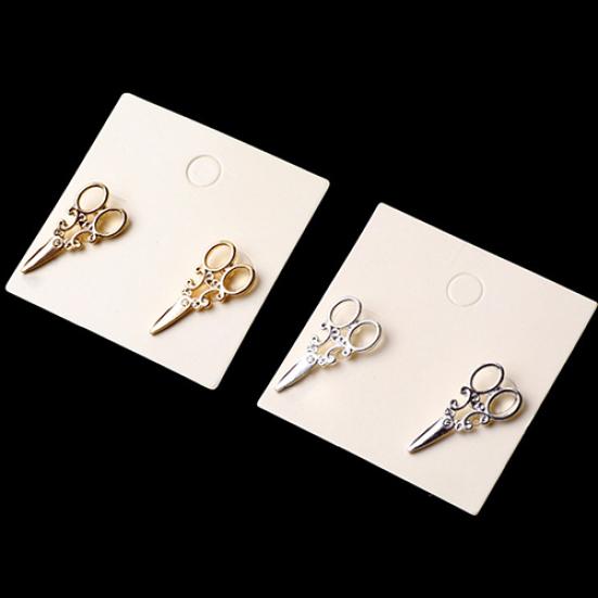 Unique Scissors Shape Design Punk Female Girls Ear Stud Earring Jewelry Gift