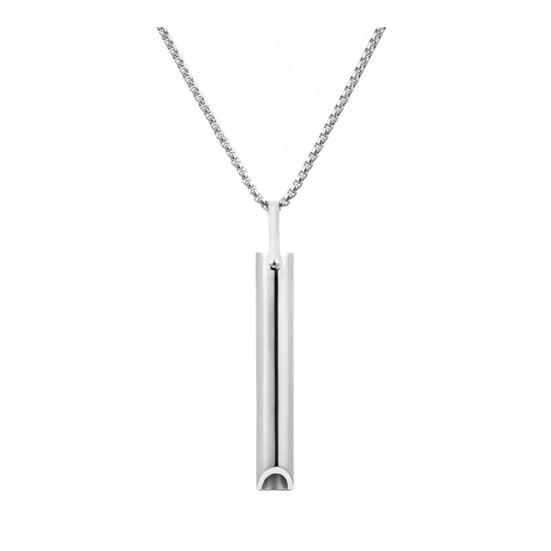 Mindful Breathing Halskjede Rustfritt stål Angstreduksjon Halskjede Stress og panikklindring Halskjede Justerbar lengde Meditasjon Indre fred