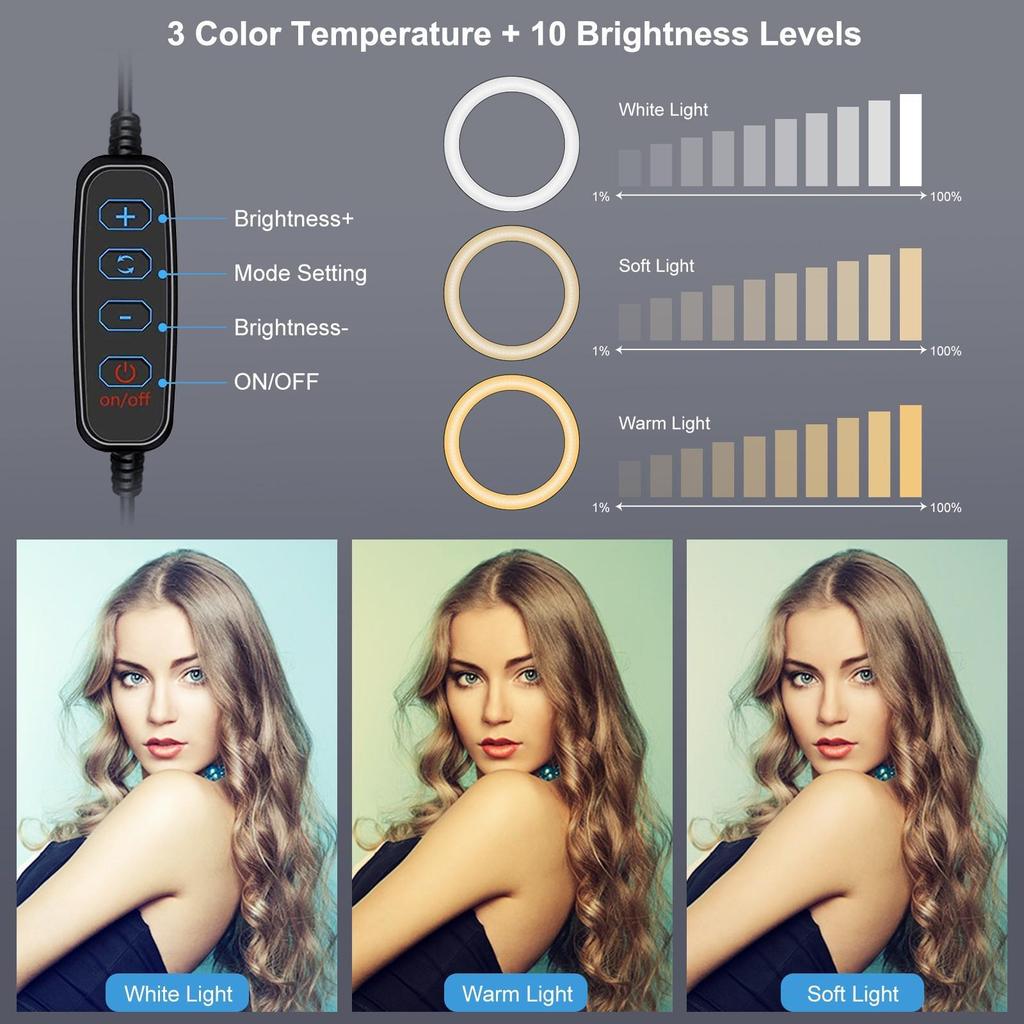 PULUZ Pierścień świetlny Fat Cow Live Beauty 4,7 cala do wideokonferencji i odmładzania skóry