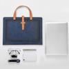 Document Storage Bag Leather Laptop Sleeve Leather Buckle Lock for Office