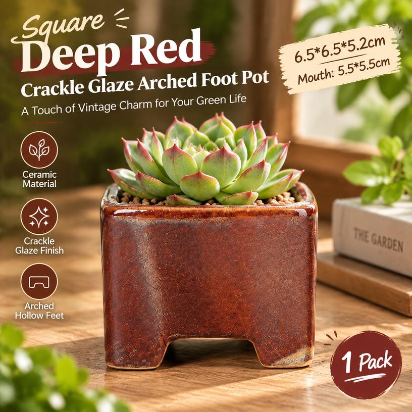 Retro Kiln-Changed Ceramic Mini Flower Pot