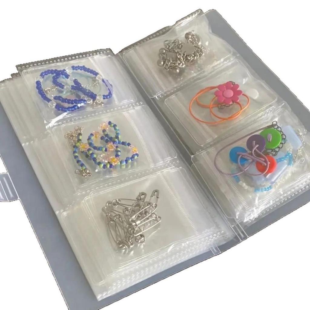 Jewelry & Hairpin Storage Album with High-Transparency PVC Flip Pages