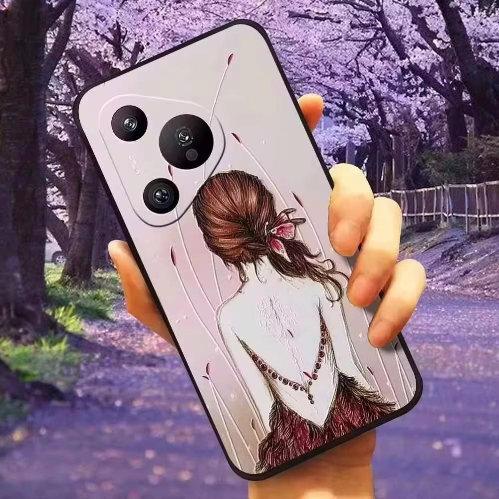 Pour coque LG G6 / G7 / G8 Housse arrière en silicone à relief de fleur 3D Pour coques LG G8 Thinq LGG6 LGG7 LGG8 Douces Mignonnes Dessin animé