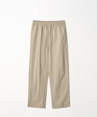 EZIO Relaxed Nylon Trousers_Beige