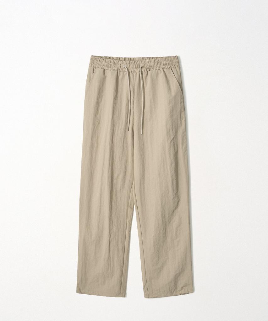 EZIO Relaxed Nylon Trousers_Beige