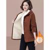 Spring Autumn Women's Corduroy Jacket Loose Slimming Thin Mom Casual Outerwear Midd