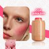 6-Color Pocket Blush Stick Portable Natural Brightening Lip and Cheek Dual-use Blush Cream for a Charming Look