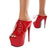 Fashion Round Head Fish Mouth Super High Heel Sexy Large Size Sandals Waterproof Stage Nightclub Style