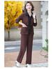 Spring 2025 Casual Suit for 50-Year-Old Women: Two-Piece Sporty Set for Middle-Aged and Elderly Moms