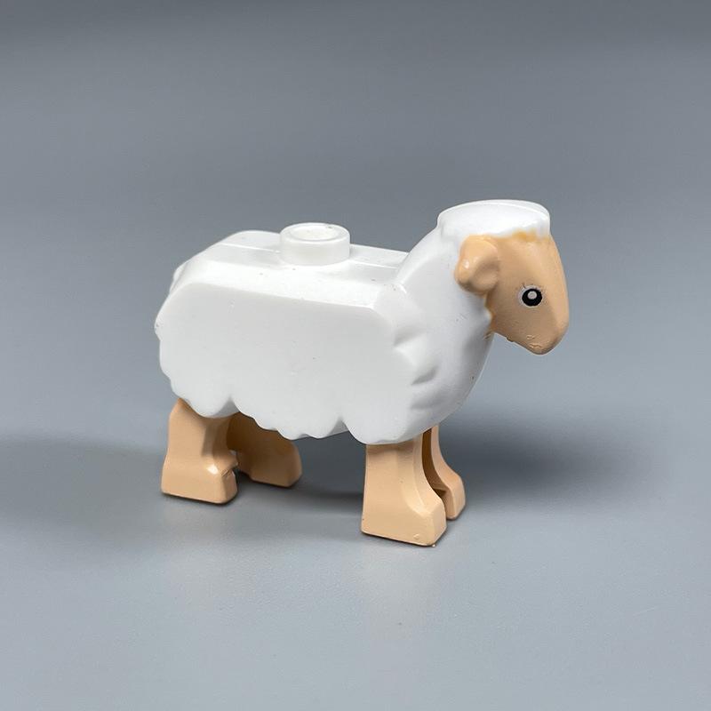 Animal Farm Building Blocks Set: Sheepfold, Cow Shed, Stable, Pigsty DIY Toy Assembly