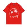 RAGE GUY Funny Meme T Shirt Manga Troll Face Be Me Pensive Red Eyes High Reaction Face T-Shirt Men Women Cotton Oversized Tshirt