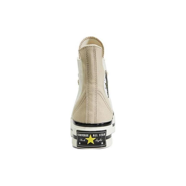 Converse Chuck 70 High Plus Collage Logo - Scarpe da Ginnastica Unisex Beach Stone Marrone Aironato A02774C