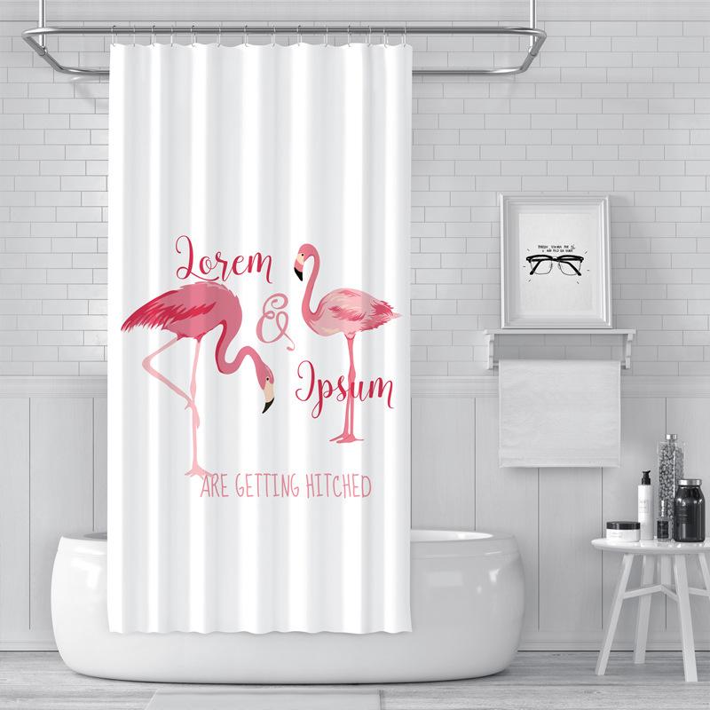Bathroom Thickened Waterproof Curtain Mildew Proof Shower Curtain Shower Partition Curtain Shower Curtain Bathroom Curtain Free Perforation