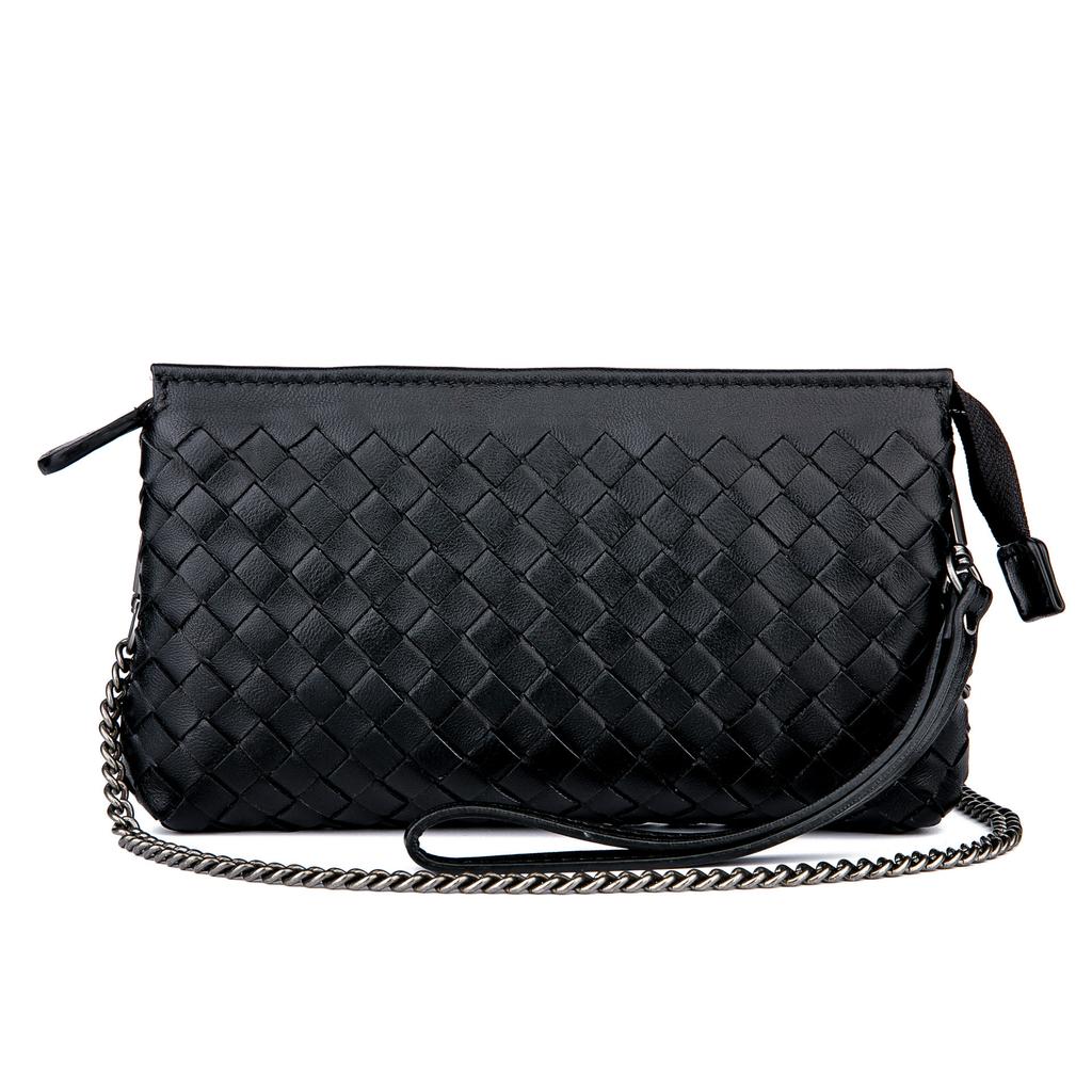 Leather Women's Bag Fashion Women's Bag Pure Hand-woven Hand Bag Woven Bag