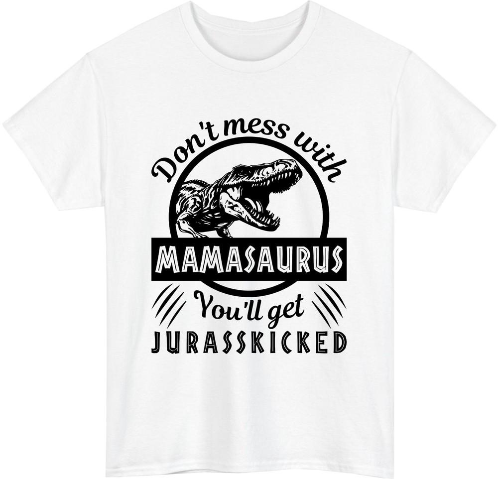 Mamasaurus mom tshirt funny mothers day jurassic pun dino mama gift tee top