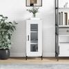 Sideboard High Gloss White 34.5 x 34 x 90 cm Engineered Wood