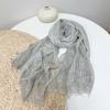 Korean version retro color wool scarf for women dual-use winter warm s shawl lady wrap tassel scarf