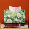 Luxury Moonlit White Rose Tissue Box