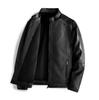 Leather jacket men's autumn and winter new retro premium fleece leather jacket business casual PU leather jacket