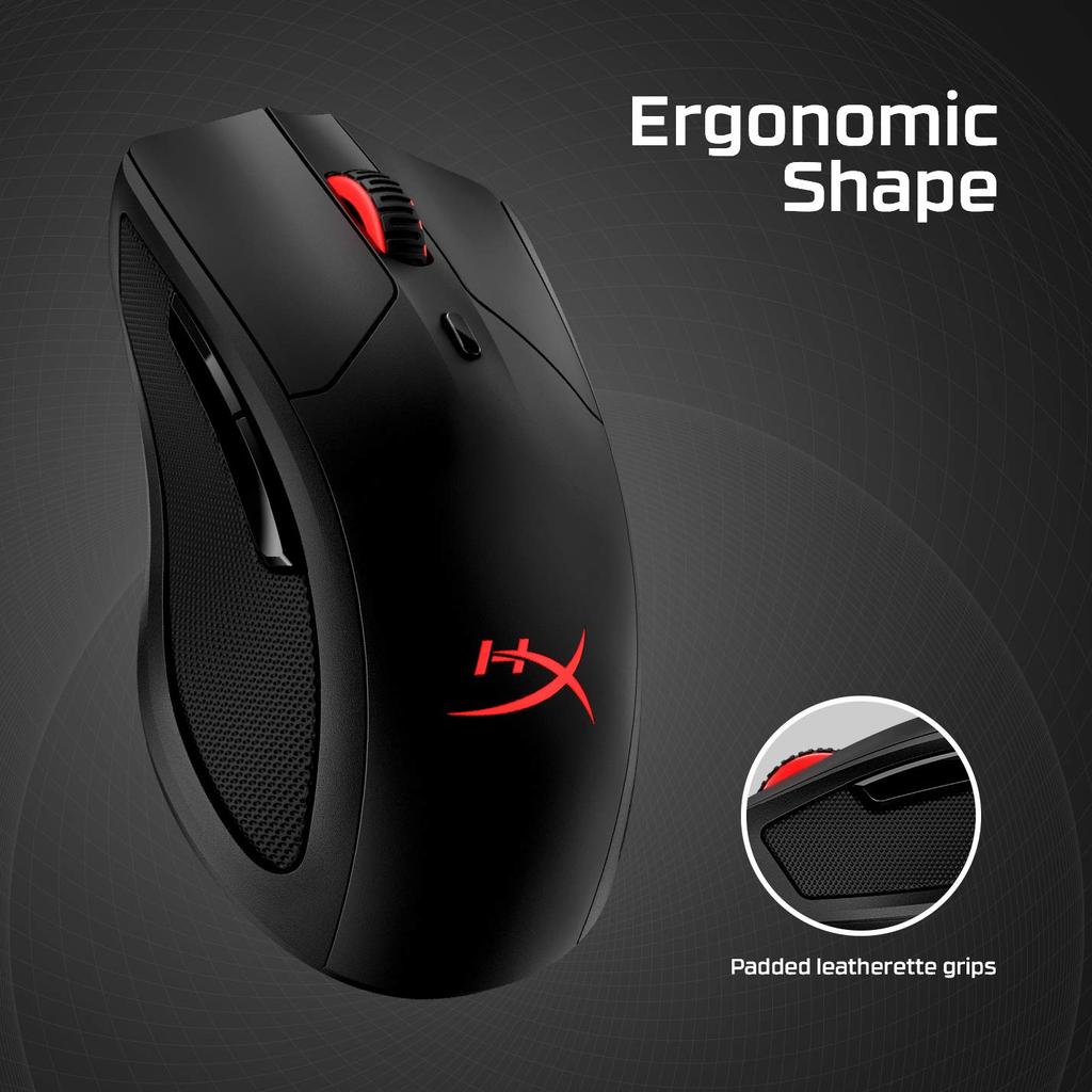 HyperX Pulsefire Dart RGB Wireless Gaming Mouse, Qi Compatible, for Gamers, 2-Year Warranty, HX-MC006B (4P5Q4AA)
