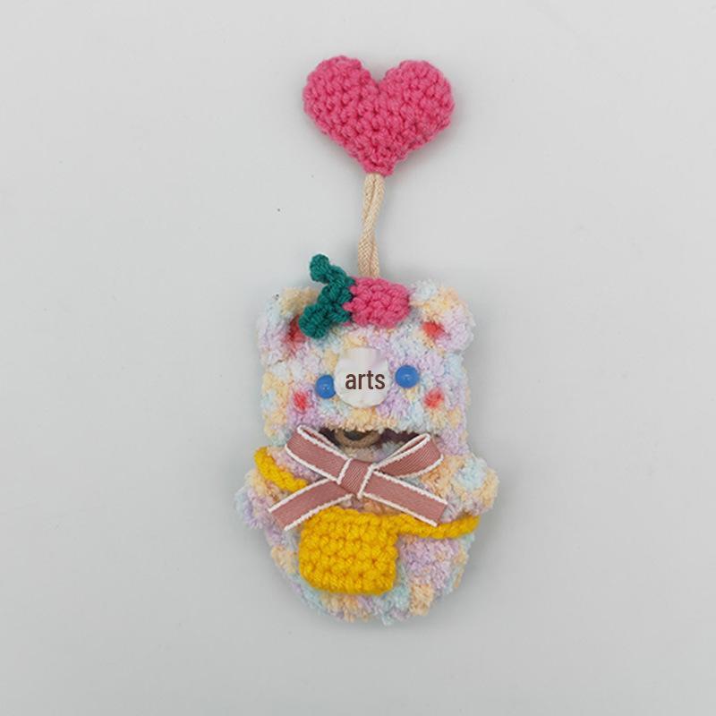 Customizable Wool Car Key Cover with Buckle and Key Pendant