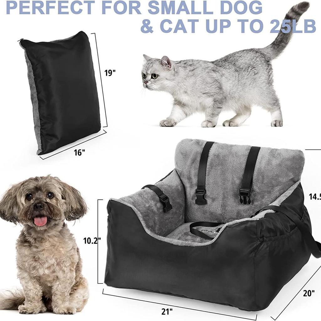 Pet Car Seat Cover & Dog Bed for Small/Medium Dogs - Outdoor, Front Seat, In Stock