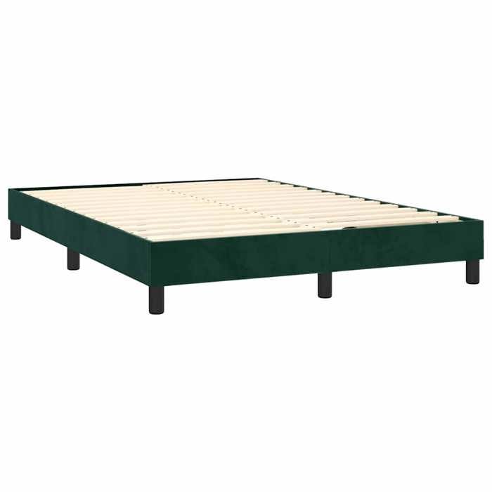 Maison Exclusive - Sommier à lattes de lit et matelas Vert foncé 140x200cm Velours