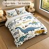 Dinosaur Theme Personalized 3Pcs Bedding Set Custom Text & Name 1 Sheet 2 Pillowcases Household Bedding 1pc