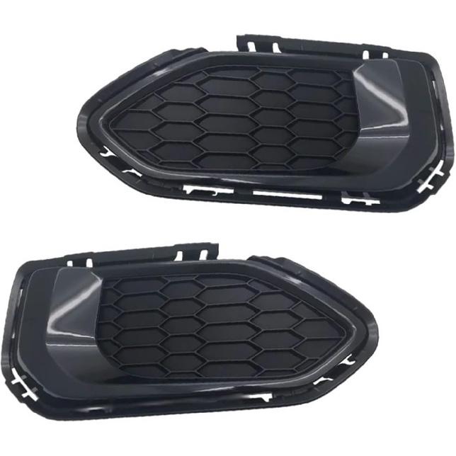 

Compatible with Honda Fit 2018 2019 Car Front Bumper Fog Light Lamp Trim Grille Bezel Frame Cover Shell Cap Hood Lid Without Lamp Hole(Eft and Right) Eft and right