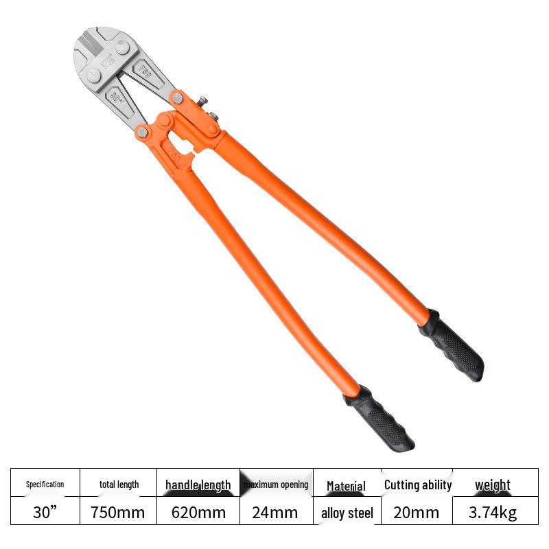 High Leverage Eagle Beak Wire Cutters - Heavy-Duty Pliers for Cutting Steel, Iron, and Rebar