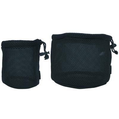 Mehrzweck-Kordelzugbeutel Outdoor-Camping Töpfe Aufbewahrungstasche Schwarze Nylon-Netztasche Geschirr-Organizer Einfach zu bedienen