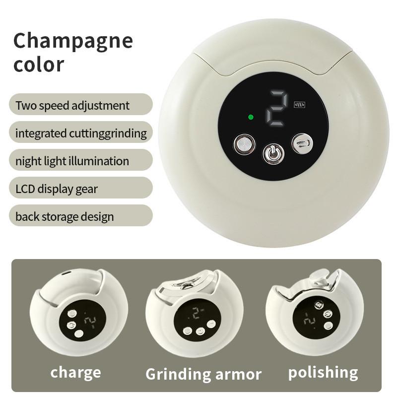 Portable Cutting And Grinding Electric Nail Clipper With Lighting Assistance