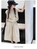 Girls' Fashionable Summer 2025 Two-Piece Set: Short-Sleeve Top & Seven-Point Pants