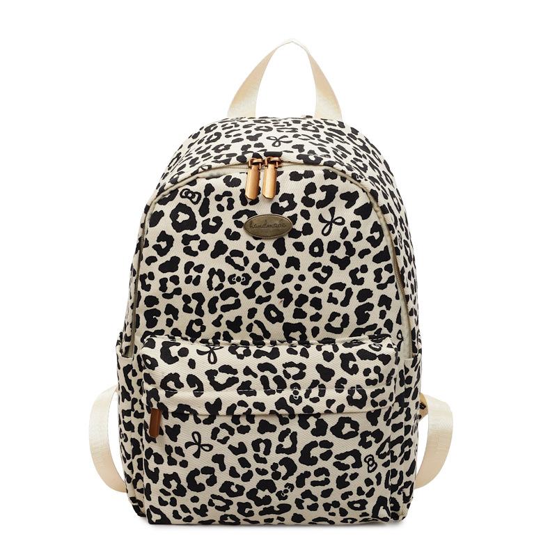 Little Leopard Print New Backpack Versatile Leisure Travel Backpack Fashionable Women's Schoolbag Casual Simple