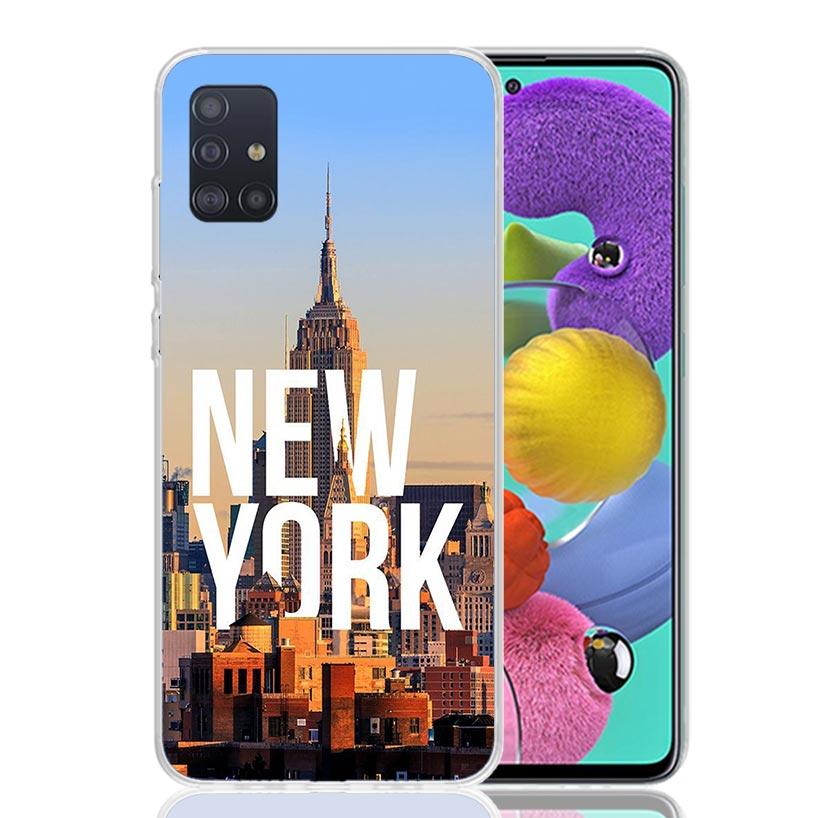 NYC New York City Case Phone Cover for Samsung Galaxy A52 A51 A50 A42 A32 A22 A12 A02S A72 A71 A70 A41 A31 A21S A40 A30S A20E A1