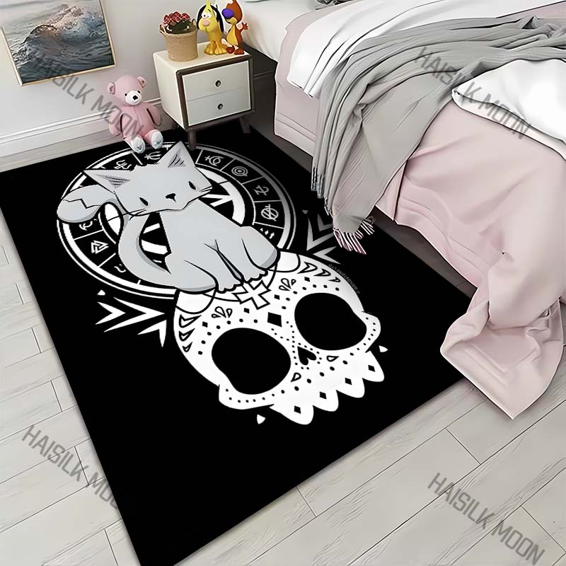 Dark Series Cat Array Print Carpet for Living Room Bedroom Bedside Floor Mat Cloakroom Sofa Area Rugs Fast Shipping