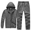TBMPOY Sportswear Tracksuit Set with Hoodie and Perfect for and Drawstring Long Long and Dark Size 2XL Men's Hat, Running, Hiking, Camping, Training,