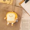 Expression Cute Decoration Badge Dual-use Plush Key Chain Brooch Toast Bread Pendant Key Charms