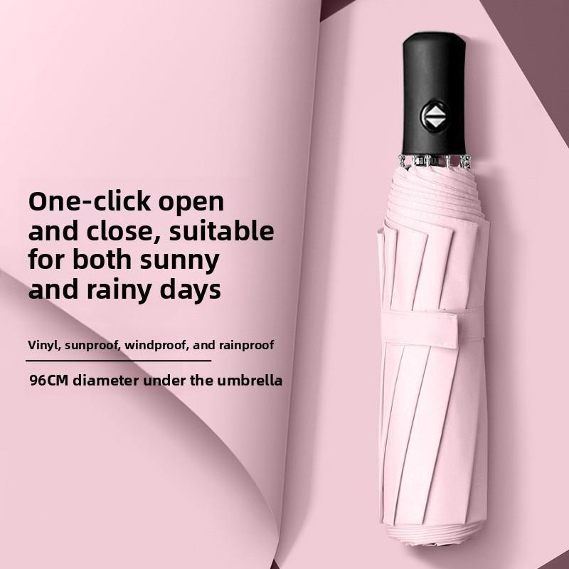 Modern Minimalist Automatic Folding Umbrella Windproof Rainproof For Adults