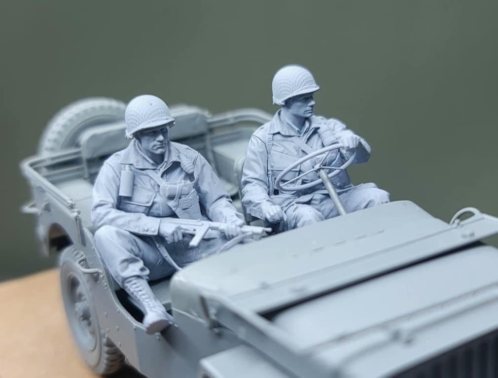 H3 Model WWII Army Paratrooper Driver Crew Set Resin Kit HS35025 Molded Color 1/35 U.S. &